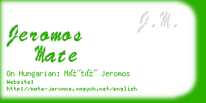 jeromos mate business card